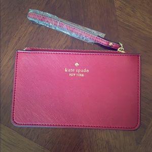 Kate Spade burgundy wristlet